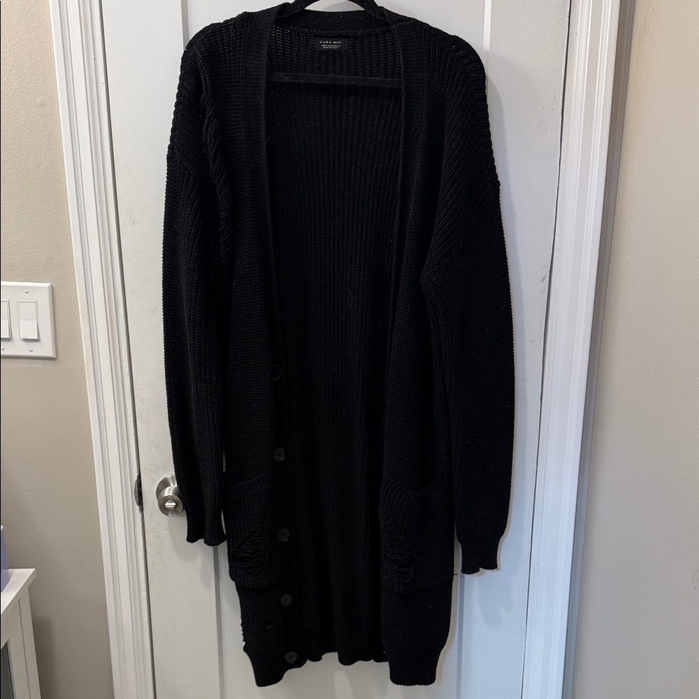 Zara Black Men’s Cardigan Sweater